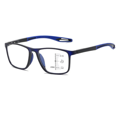 Ultra-Light Sport TR Square Frame Reading Glasses